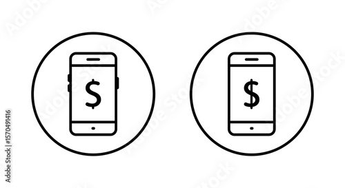 Business decline bar chart icon. Decrease, loss, and financial collapse symbol inside circular outline
