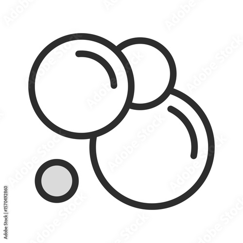 Bubbles Icon for Cleanliness Freshness and Effervescence