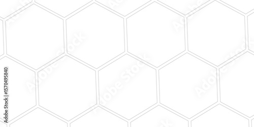 Abstract hexagon pattern in white and light gray tones, perfect for modern backgrounds and design,, Abstract geometric. Trendy white.