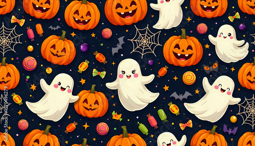 halloween seamless pattern