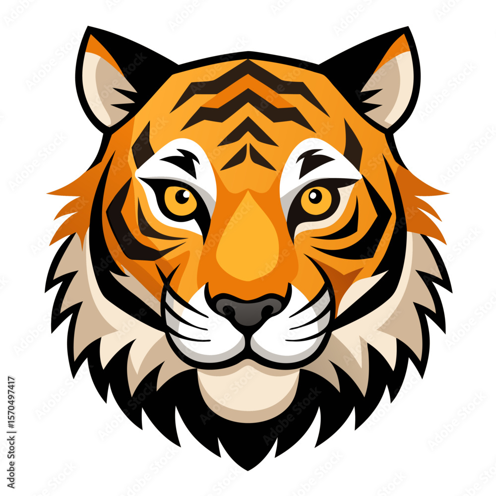 Fototapeta premium tiger head vector