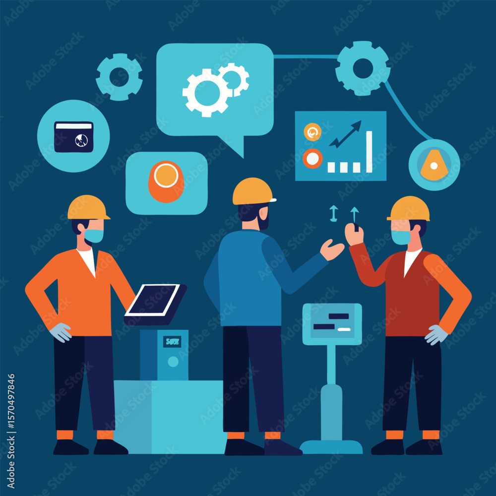 Engineers Using Digital Twin Technology In Industrial Design Process Engineers Using Digital Twin Technology In Industrial Design Process