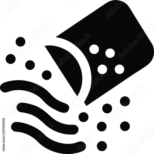 Pouring spices or granules icon