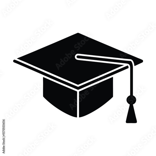 Graduation Cap With Tassel Vector Illustration