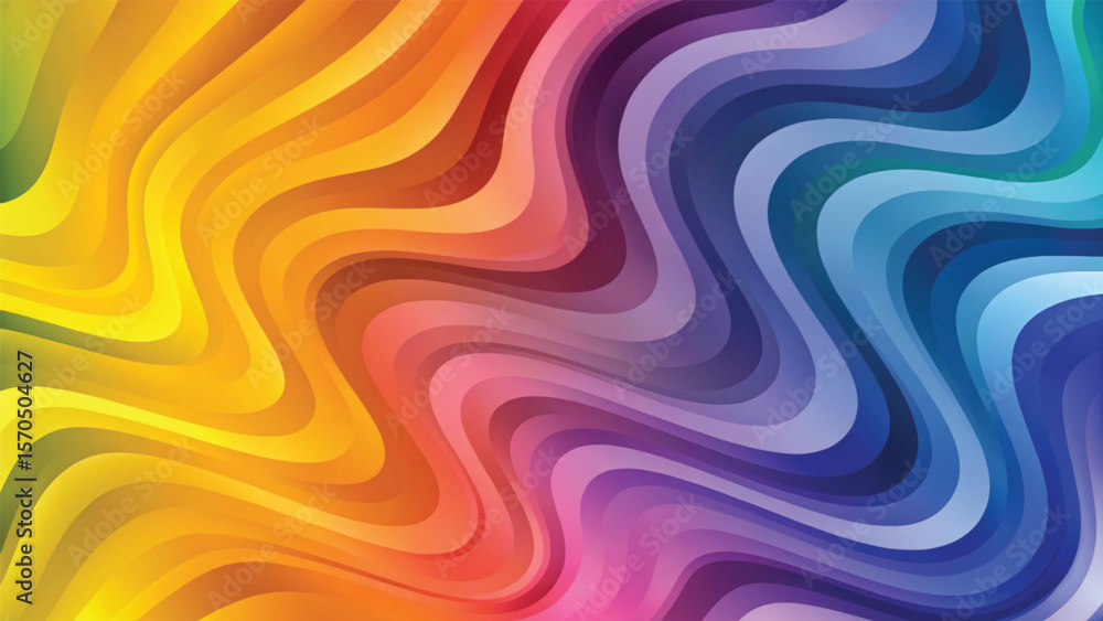 Obraz premium Colorful lines swirl into an abstract rainbow spectrum, creating a bright, vibrant art wallpaper with a dynamic light pattern
