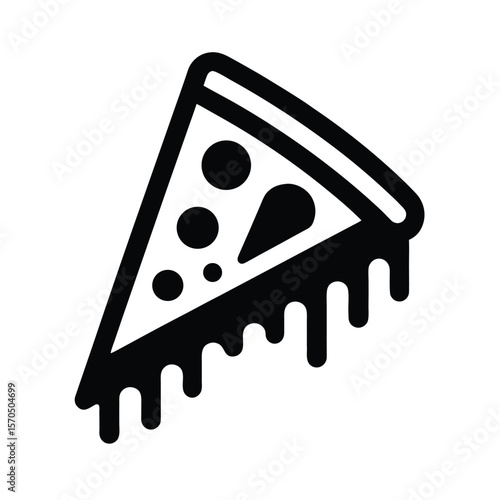 Slice Of Pizza With Cheese Vector Illustration