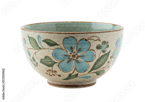 Wallpaper Mural Isolated Ceramic Bowl with Blue Floral Vintage Style Illustration Torontodigital.ca