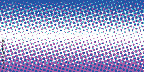 網点　カラーハーフトーン　グラデーション　青　背景