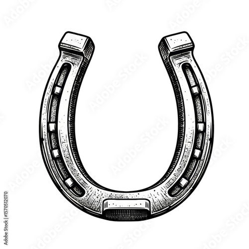 Isolated Horseshoe Metal Vintage Amulet Lucky Horseshoes Luck Symbol Image