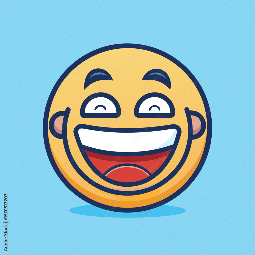 Fototapeta premium Smiley Face Emoji Icon Set – Happy, Sad, and Emotional Expression Symbols