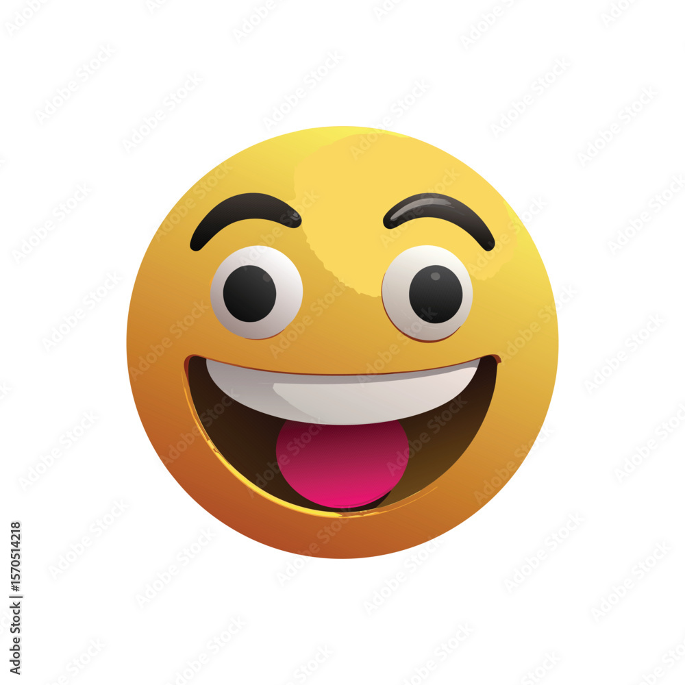 Fototapeta premium Smiley Face Emoji Icon Set – Happy, Sad, and Emotional Expression Symbols