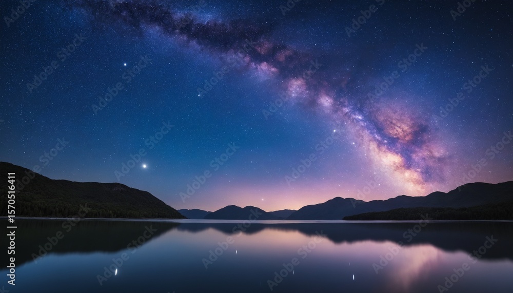 Fototapeta premium Fantasy Night with Soft Illuminated Cloud