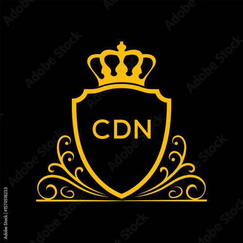 Dynamic Tech Logo Design with CDN Letters and Abstract Motion Elements – Modern Business Identity. CDN Letter logo.
