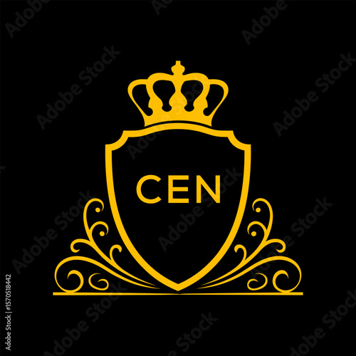 Dynamic Tech Logo Design with CEN Letters and Abstract Motion Elements – Modern Business Identity. CEN Letter logo.
