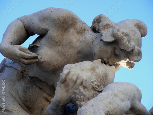 Photography Statue of Sacrifice, Sacrifice and Compassion Statue in Italy, Emotional Marble