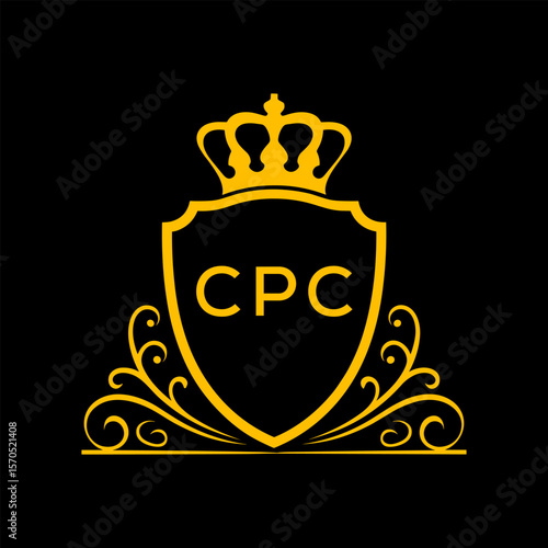 Dynamic Tech Logo Design with CPC Letters and Abstract Motion Elements – Modern Business Identity. CPC Letter logo.
