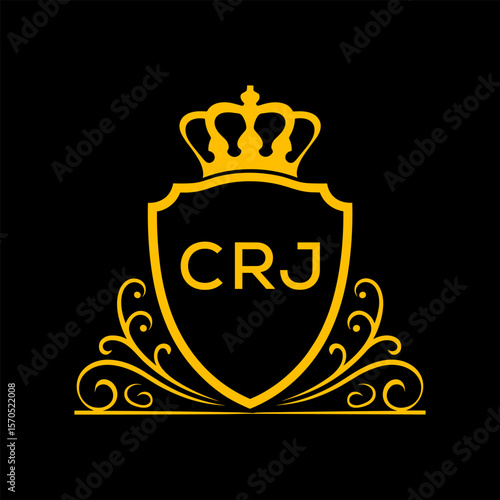 Dynamic Tech Logo Design with CRJ Letters and Abstract Motion Elements – Modern Business Identity. CRJ Letter logo.
