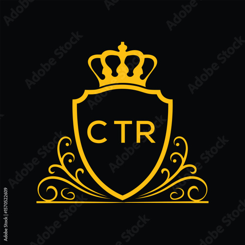 Dynamic Tech Logo Design with CTR Letters and Abstract Motion Elements – Modern Business Identity. CTR Letter logo.

