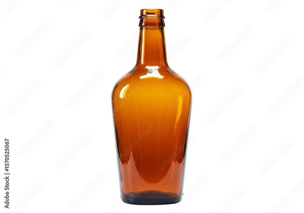 Isolated Transparent Background of Brown Empty Glass Bottle PNG Isolated Transparent Background of Brown Empty Glass Bottle PNG