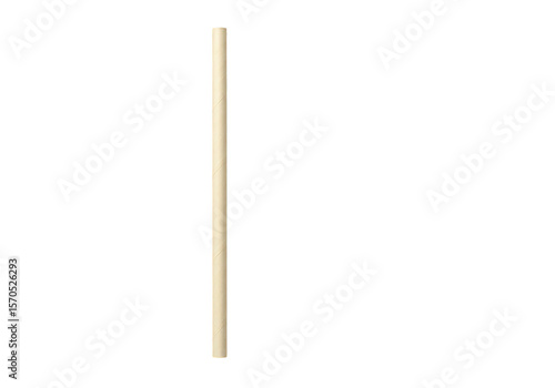 Isolated Wooden Stick Pole Vertical Slim Object on Transparent BG