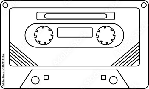 Cassette Line Art