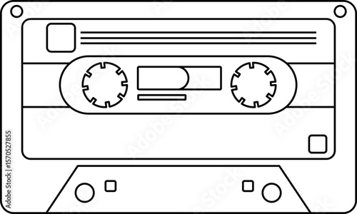 Cassette Line Art
