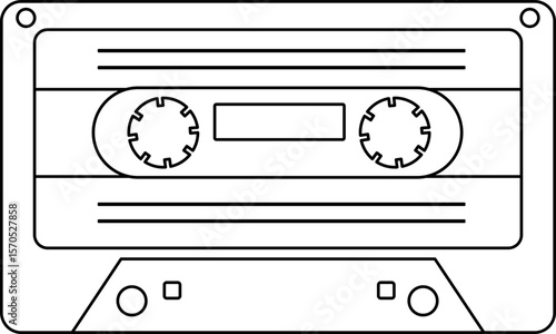 Cassette Line Art