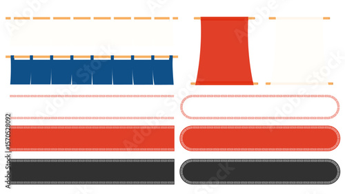 中華料理飲食店のテロップベース素材セット　文字なし