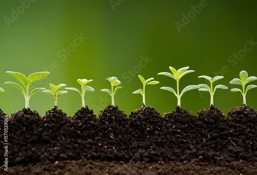 The initial stages of seed germination, new growth,hydroponic systems,the concept of innovation and technology development in agriculture