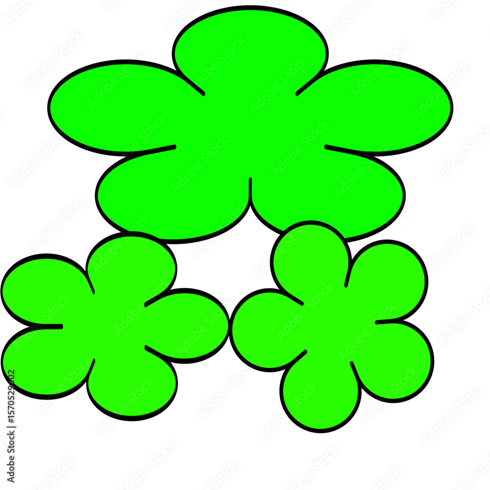 Fototapeta premium Lime green floral abstrack