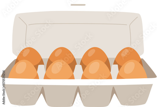 Eggs in Box Illustration

