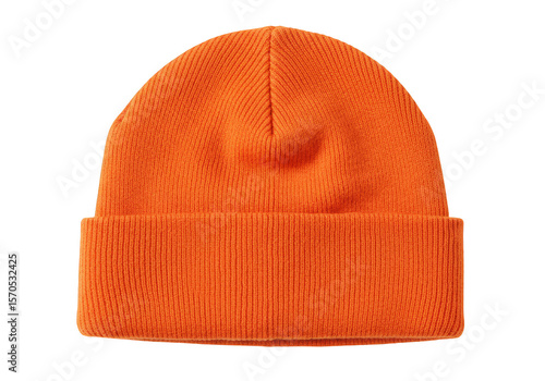 Orange Beanie Hat Knitted Winter Apparel Fashion Warm Background