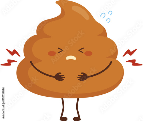 Cute funny poop character

