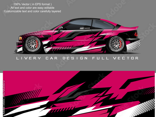 car livery graphic vector. abstract grunge background design for vehicle vinyl wrap and car branding