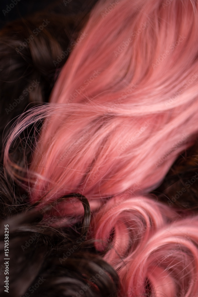 Naklejka premium pink and brown hair texture