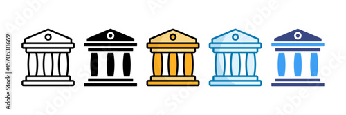 Museum Icon Set Multiple Style Collection