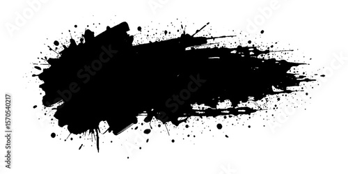 Vector brush strokes with scratches splatter grunge distressed
