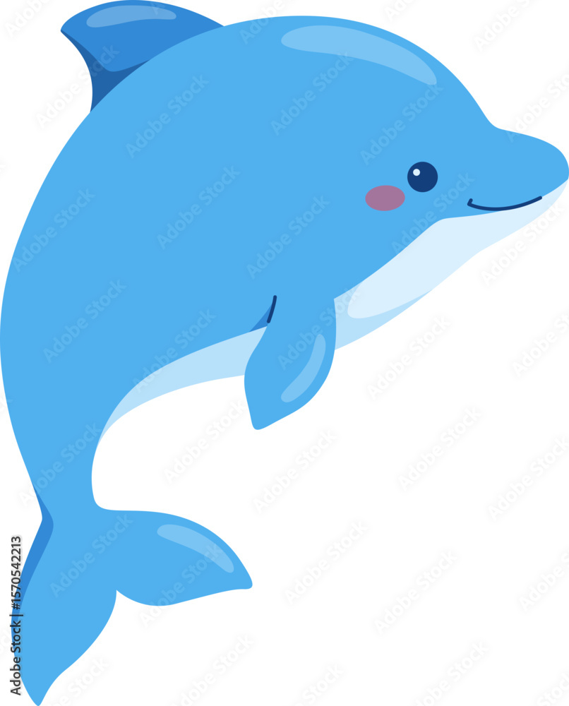 Naklejka premium Cute Dolphin Cartoon