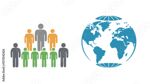 Global population distribution