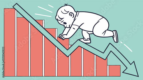 Baby climbing falling graph