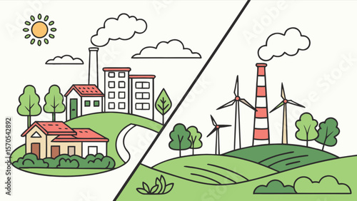 Energy sources comparison art