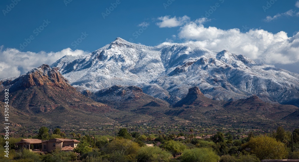 Fototapeta premium White Mountains Arizona. Desert Landscape with Majestic Rock Formations in Sedona