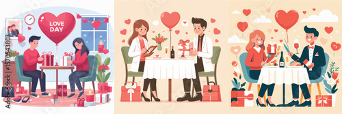 Valentine’s day couple activities – giving gifts, dining out