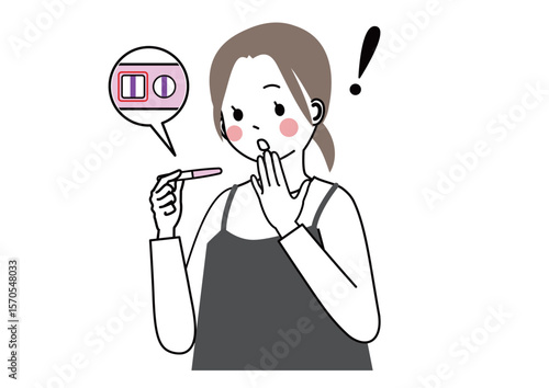 妊娠が判明してびっくりしている女性