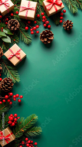 クリスマス　ヒイラギ　生成AI　背景