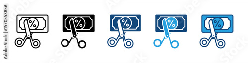 Tax Free icon set multiple style collection