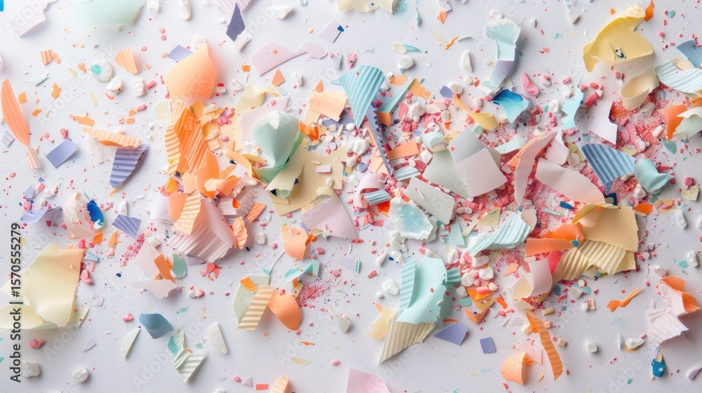Pastel Debris Floating Particles Abstract Minimalist White Background Ethereal Pastel Debris Floating Particles Abstract Minimalist White Background Ethereal