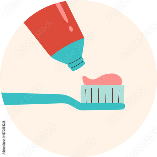 Brushing Teeth Instruction step 1

