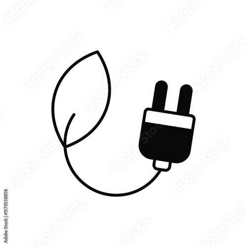 Green Energy Icon vector stock illustration