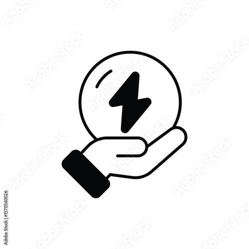 Energy Saving Icon vector stock illustration